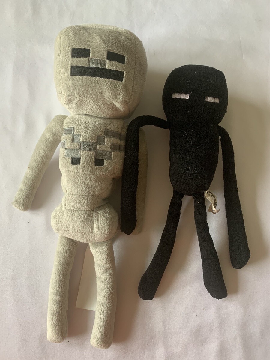 Mojang MINECRAFT Gray Overworld Baby WOLF DOG 14 Inch Enderman 11 Inch - Main Image