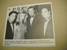 CLINT BLACK Michael Dornemann LISA HARTMAN 1992 music biz promo pic/text