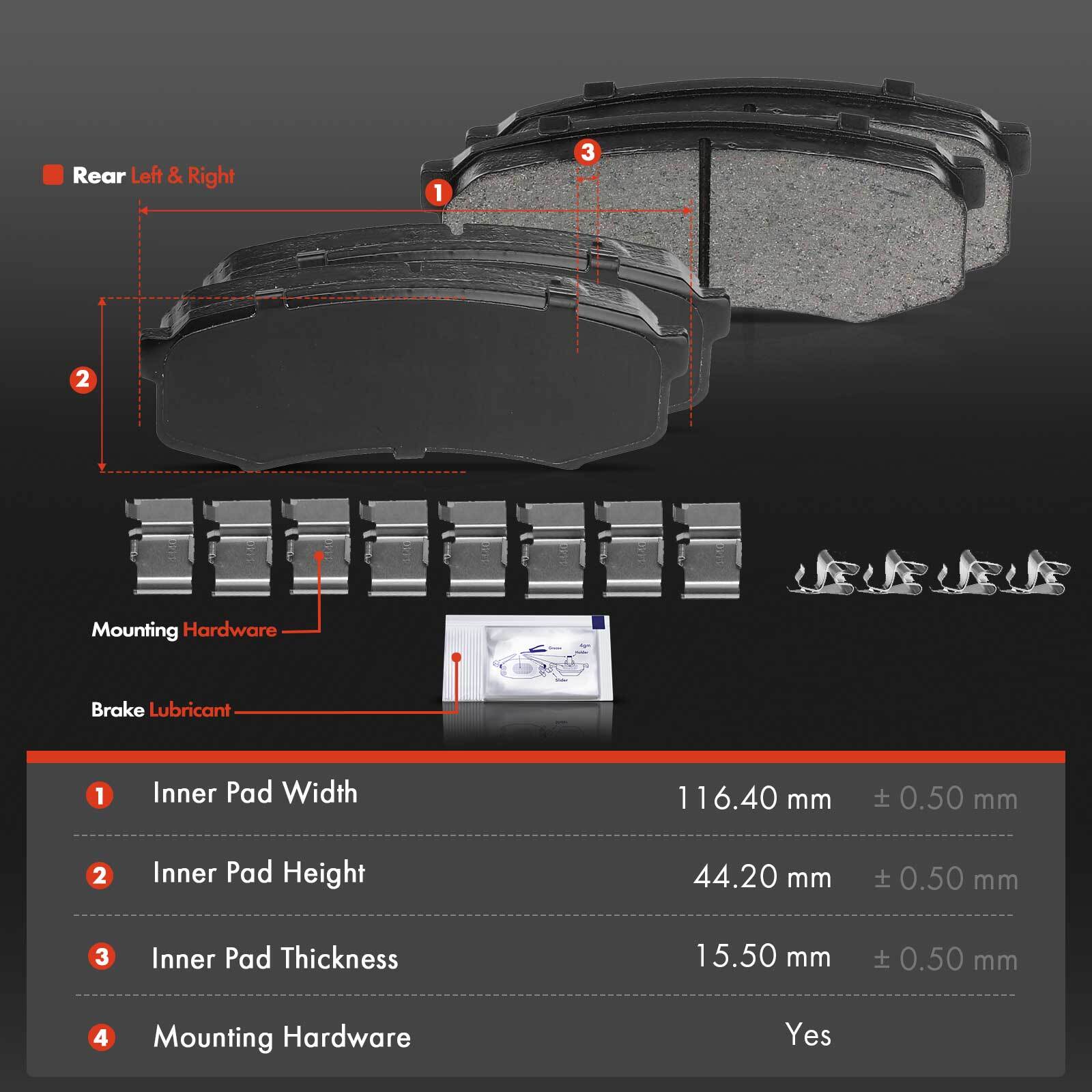 Rear Side Brake Caliper & Brake Pad for Lexus GX460 GX470 Toyota