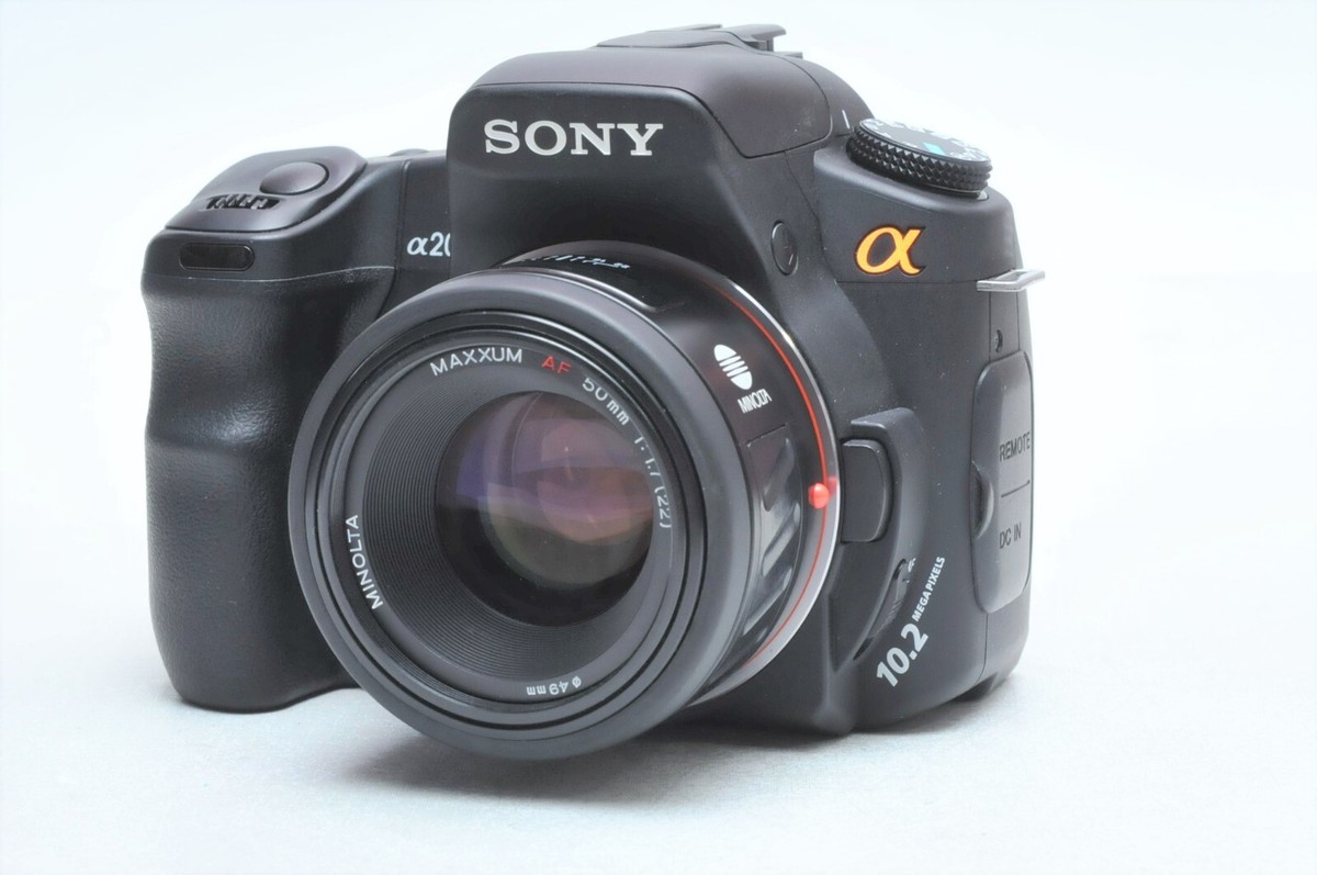 Sony Alpha a200 DSLR Camera W/Minolta 50mm F1.7 Lens Kit | eBay