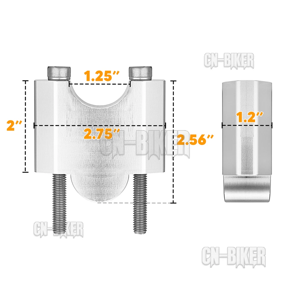 Elevadores de manillar de 2"" para Suzuki Boulevard M109R Intruder M1800R 2006-2025 Foto 2 de 4