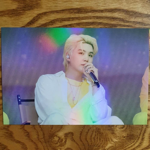 Postal holograma oficial Suga BTS 2021 patrón Sowoozoo código digital genuino