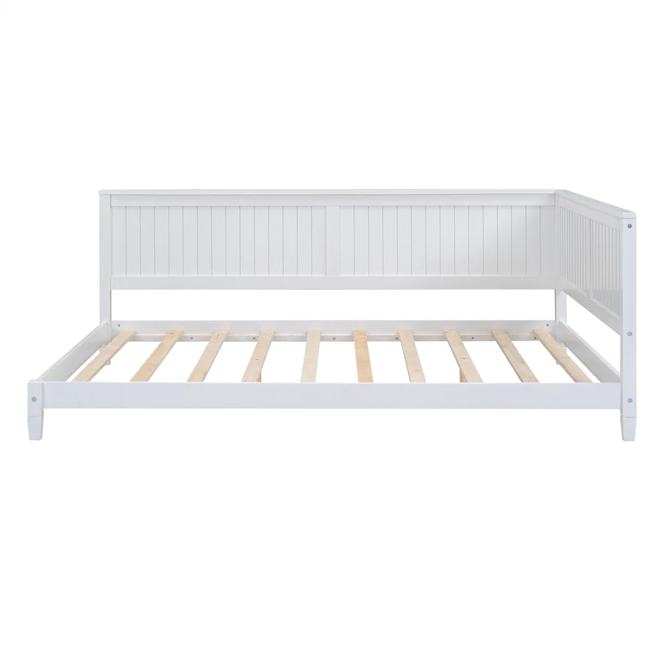 Full Size Wood Daybed Modern Wood Bed Frame Sofa Bed White/Gray/Espresso - Image 4 of 4