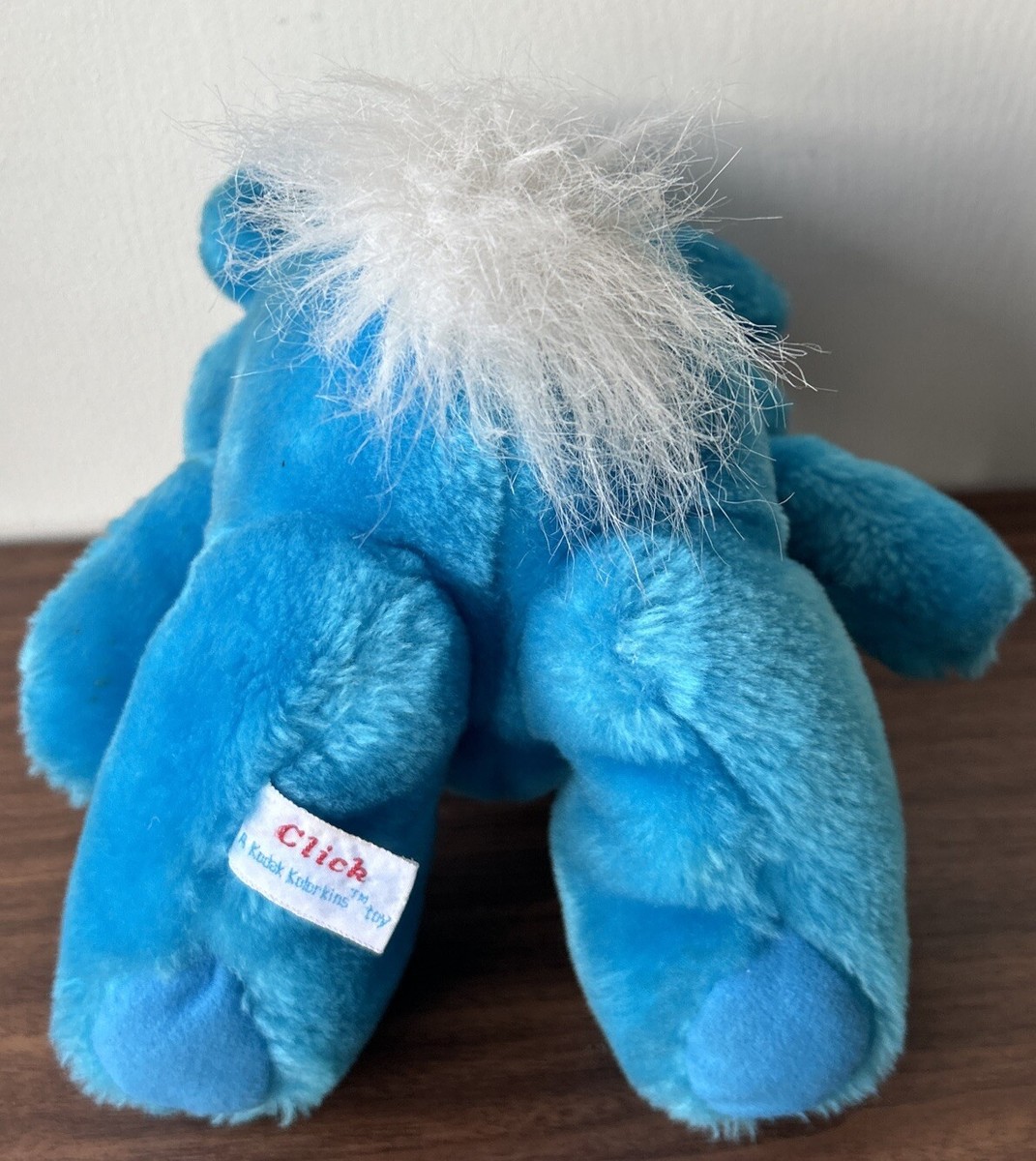 Kodak Kolorkins Blue Click Stuffed Plush Figure Vintage 80s Plush