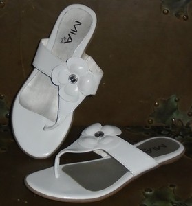 mia white sandals