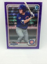 Cole Roederer #BCP-206 - 2020 Bowman Chrome Purple Shimmer Refractor Rookie Cubs