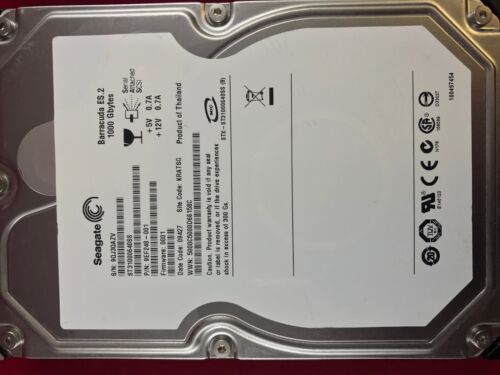 Seagate 1TB 3.5" Hard Drive ST31000640SS 7200 RPM 1000GB SAS Barracuda ES.2