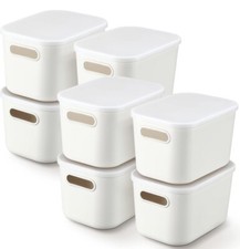 White Storage Bins With Lids And Handles