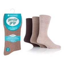Mens Diabetic Socks 12 Pairs Non Elastic Gentle Grip Soft Top UK Size 12‑14