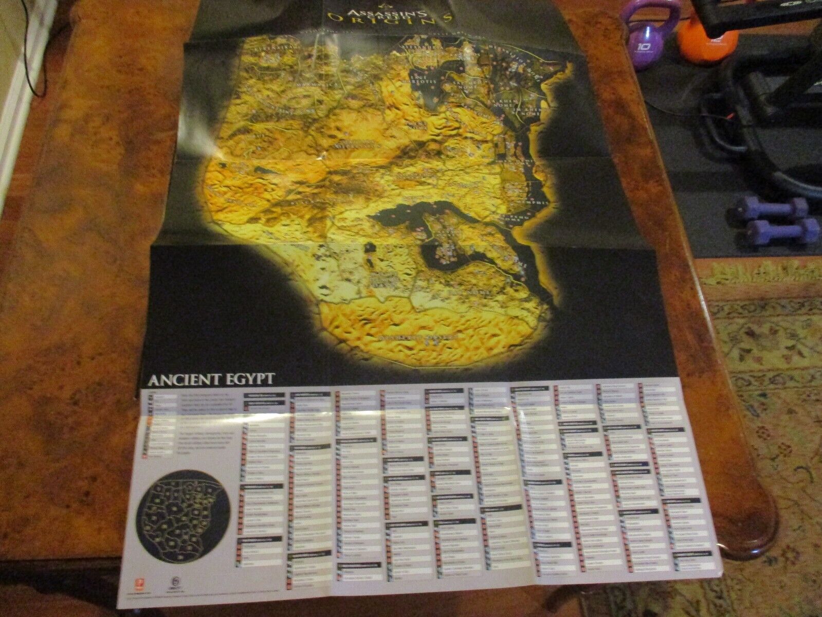 Assassin's Creed Origins Map PS4 Xbox One Foldable Promo Poster LARGE