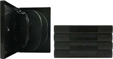  5 7 Disc Capacity Black DVD Boxes Cases Multi Replacements 27mm DV7R27BKWT