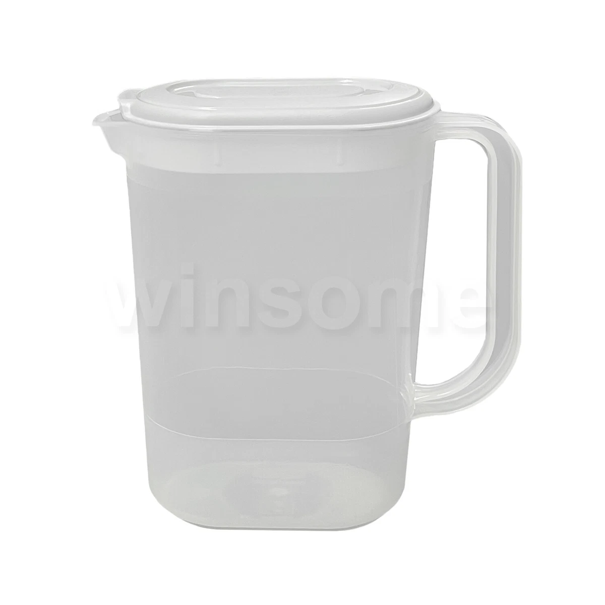 1.5L Plastic Jug with Lid Water Milk Juices Kitchen Home Fridge Door Picnic  Jugs