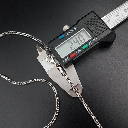 Oxidized Foxtail Chain Solid 925 Sterling Silver For Men And Women All Sizes - 第 3/9 張圖片