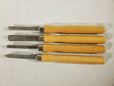  4 Wood Turning Lathe Chisels HSS Tools Knives Gouge