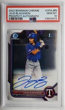 2022 Bowman Chrome Prospect JoJo Blackmon Autograph RC PSA 10 GEM /Auto