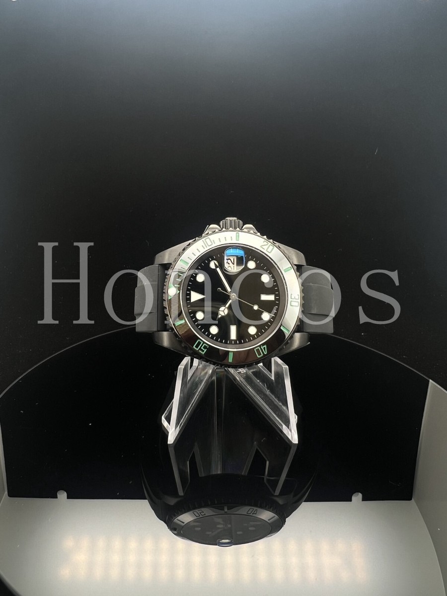 Custom Made MODS SUB Watch Black Rubber NH35 Auto Movement