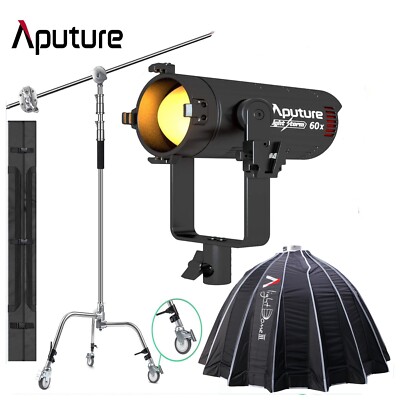 Aputure LS 60X 60W LED Video Licht 2700K-6500K +Light Dome III Softbox + C Stand