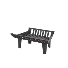 Liberty Foundry Fireplace Grate Black 17 in Heavy Duty Cast Iron with 4 in Lift