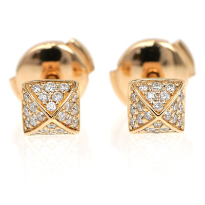 HERMES Crew de H EarRing Diamond K18PG P0023660 | eBay