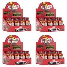 VITAMIN ENERGY (24 PACK) Burner+ Energy Pomegranate Acai Drink Shot-7+ Hours-NEW