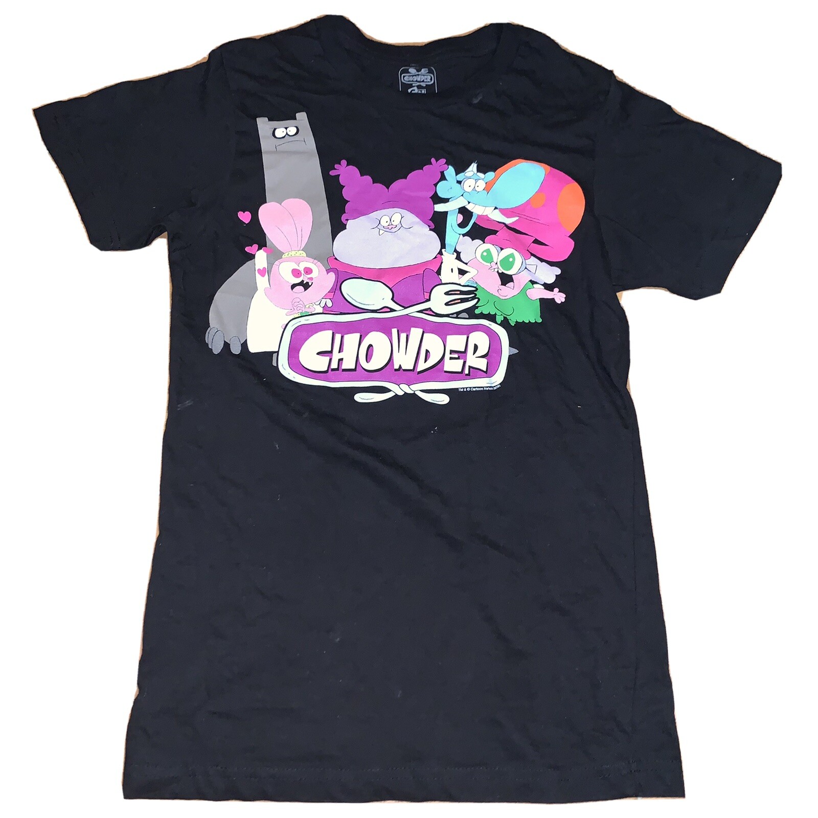 Vintage Cartoon Network Chowder TShirt Size XS Black… Gem