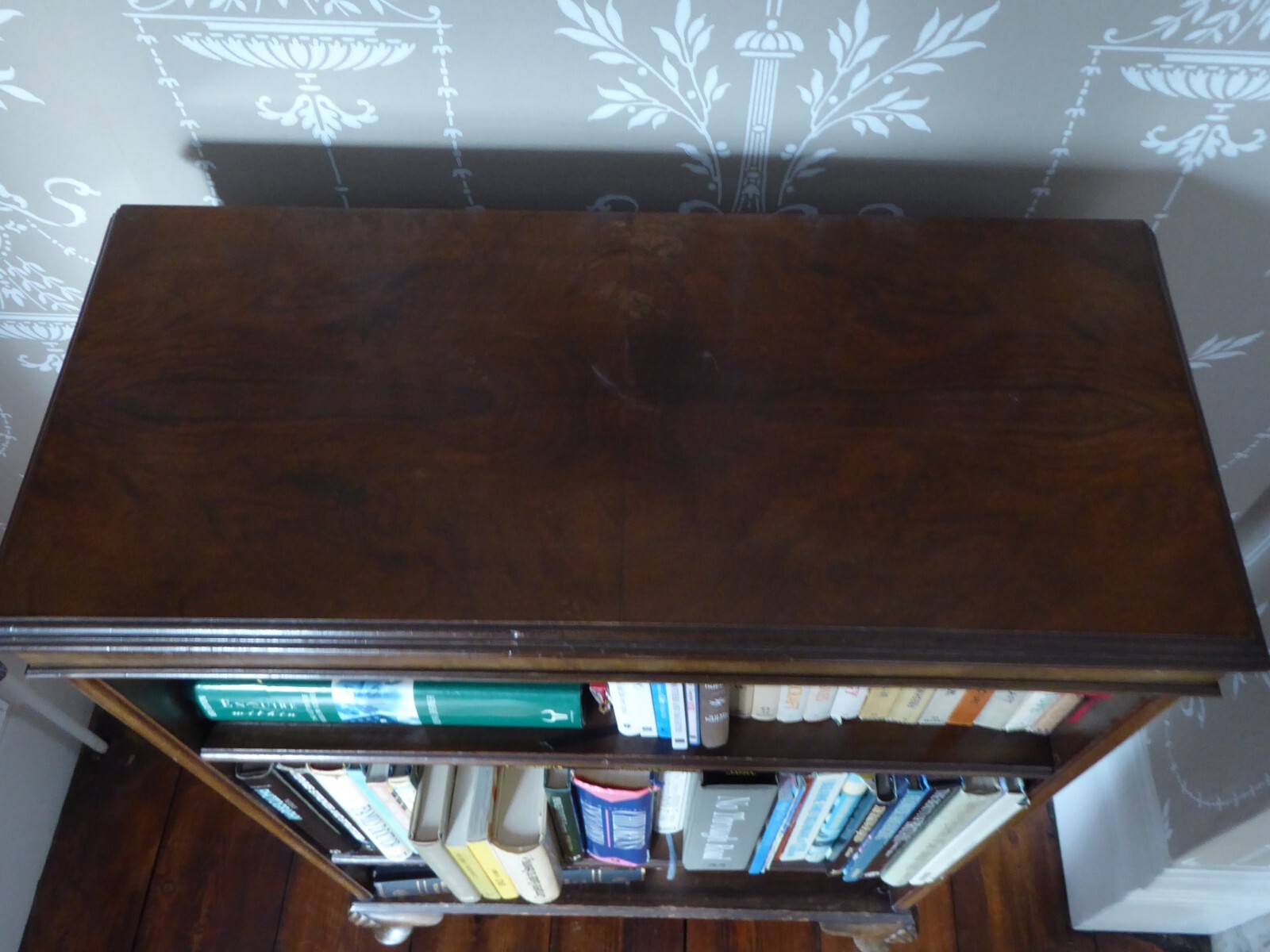 Antique Walnut Low Bookshelf Unit eBay