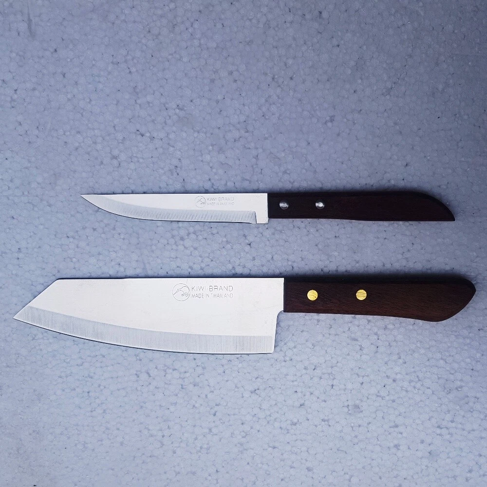 Set of 2 Kitchen Knife Wood Handle Kiwi Brand. Slicing knife/ Fruit paring knife
Opens in a new wind
