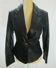 June Black Leather Jacket Size M