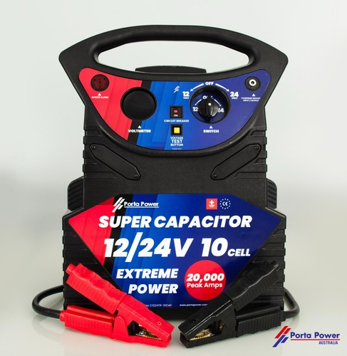 C1224-TR-10Cell 12/24v 20000A Super Capacitor Jump Starter with Wheels & Handle - Picture 3 of 6