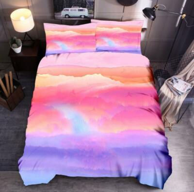 3D Pink Sunset ZHUA945 Bed Pillowcases Quilt Duvet Cover Set Queen King Zoe