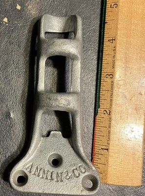Vintage Annin &Co. Cast Iron Flag Holder Bracket Wall Mount New York USA #314