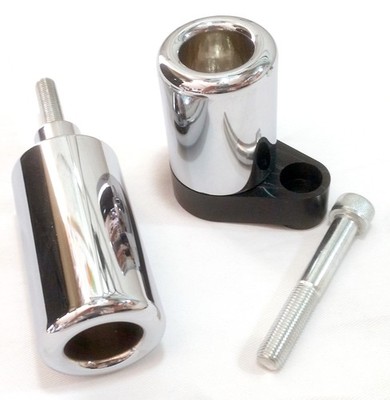 No Cut Chrome Frame Sliders Shogun 850-4410C For 07-08 Kawasaki ZX6R