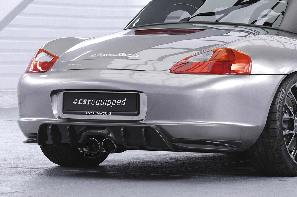986 Boxster Rear Diffuser Porsche 986 Boxster Rear Bumper Finned Diffusor Black or Carbon Fiber ...