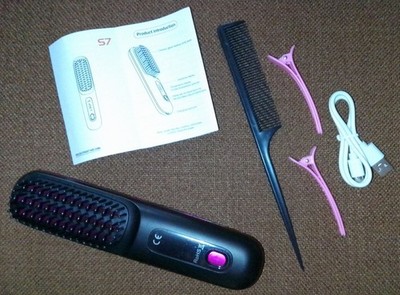 Akku Haarbürste Straighten Comb S7 für Frauen und Männer