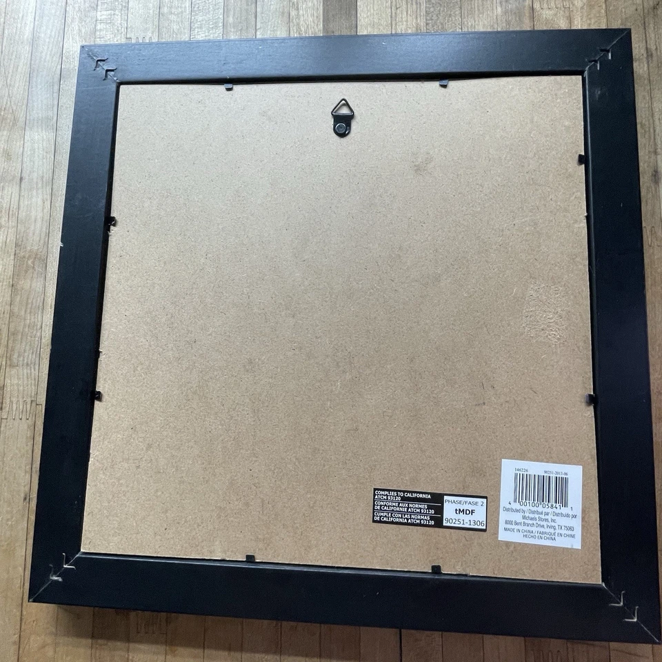 Completed Black 11.5" Frame Glass Floral Trellis Counted Cross Stitch Kit 2588 - Image 2 of 4