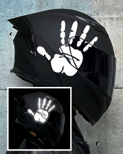 Reflective Motorcycle helmet sticker / decal / hand