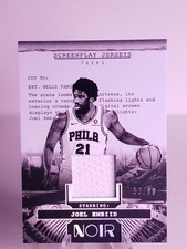 Joel Embiid 2024-25 Panini Noir Patch Screenplay Jerseys #SJ-EMB /99 76ers 
