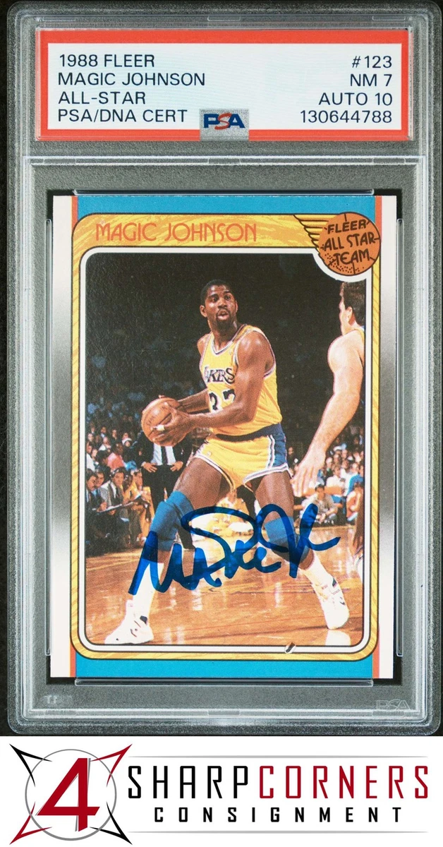 Fleer Magic Johnson 10 Graded Basketball Sports Trading Cards
