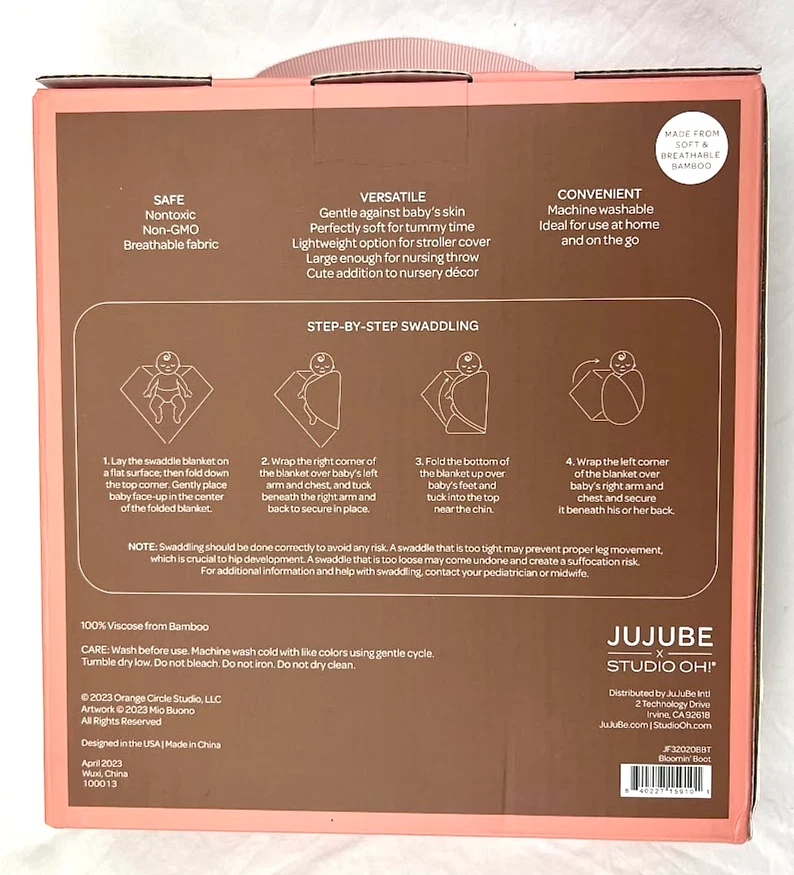 JuJuBe Bebé Bambú Envoltura Manta Conjunto Vaquera Botas Flor Caballo Lote Viscosa Nuevo con Etiquetas Foto 2 de 3