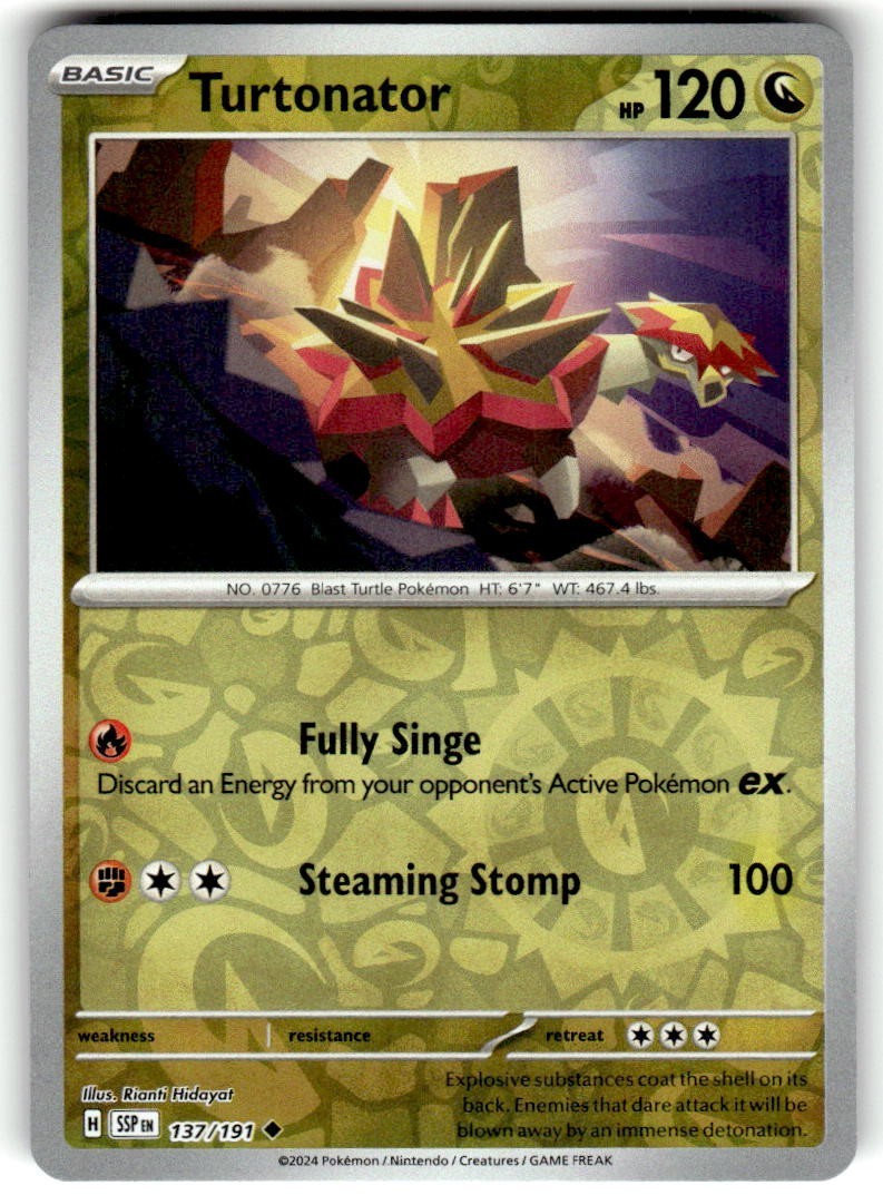 Turtonator 137/191 Sv08: Surging Sparks Reverse Holo NM