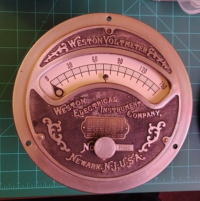 Vintage Westinghouse Voltmeter 1901 - 1920, Industrie & Eisenbahn Instrument
