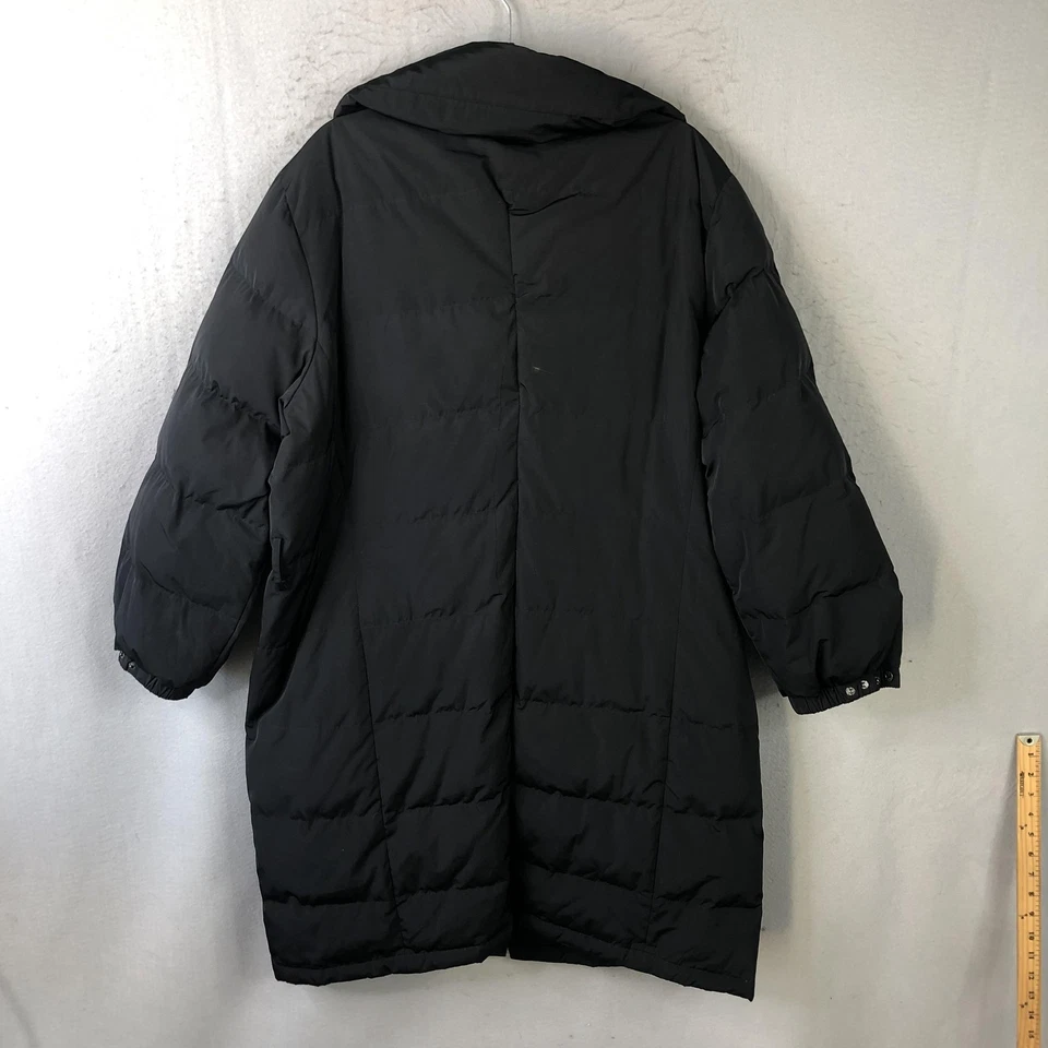 Talbots Coat Womens 3X Black Long Down Puffer Jacket Quilted Winter Warm - Image 2 of 4
