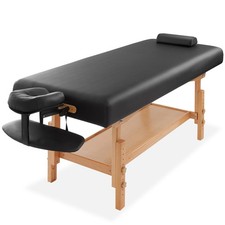 Professional Massage Table with Headrest, Face Cradle and Bolster
