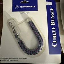 Motorola Express Pager Accessory Bungee Phone Cord Elastic Hook New Ships Fast