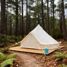 4-Meter oxford cloth Bell Tent Durable Portable, 3-Season Use for Travel Camping