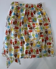 Ann Keile Urban Zoologic Colorful Owl Kitchen Cook Craft Apron One Sz Fits Most