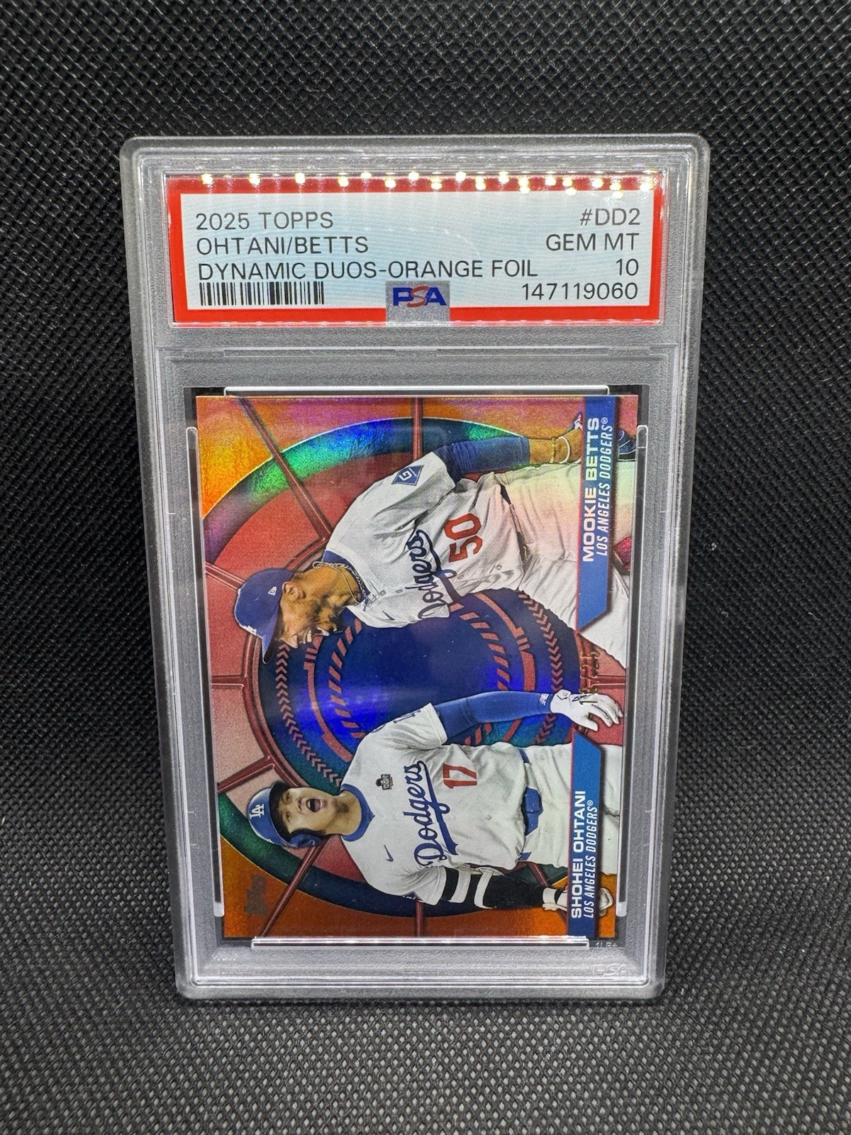 2025 Topps Orange #DD2 Mookie Betts+Shohei Ohtani front