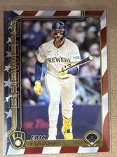 2025 Topps Update Series Eric Haase #US30 Independence Day Parallel /76