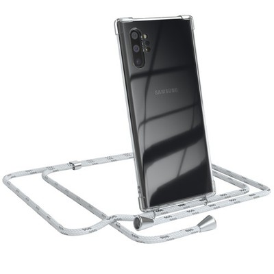 Für Samsung Galaxy Note 10 Plus Hülle mit Kette Band Seil Case zum Umhängen Weiß