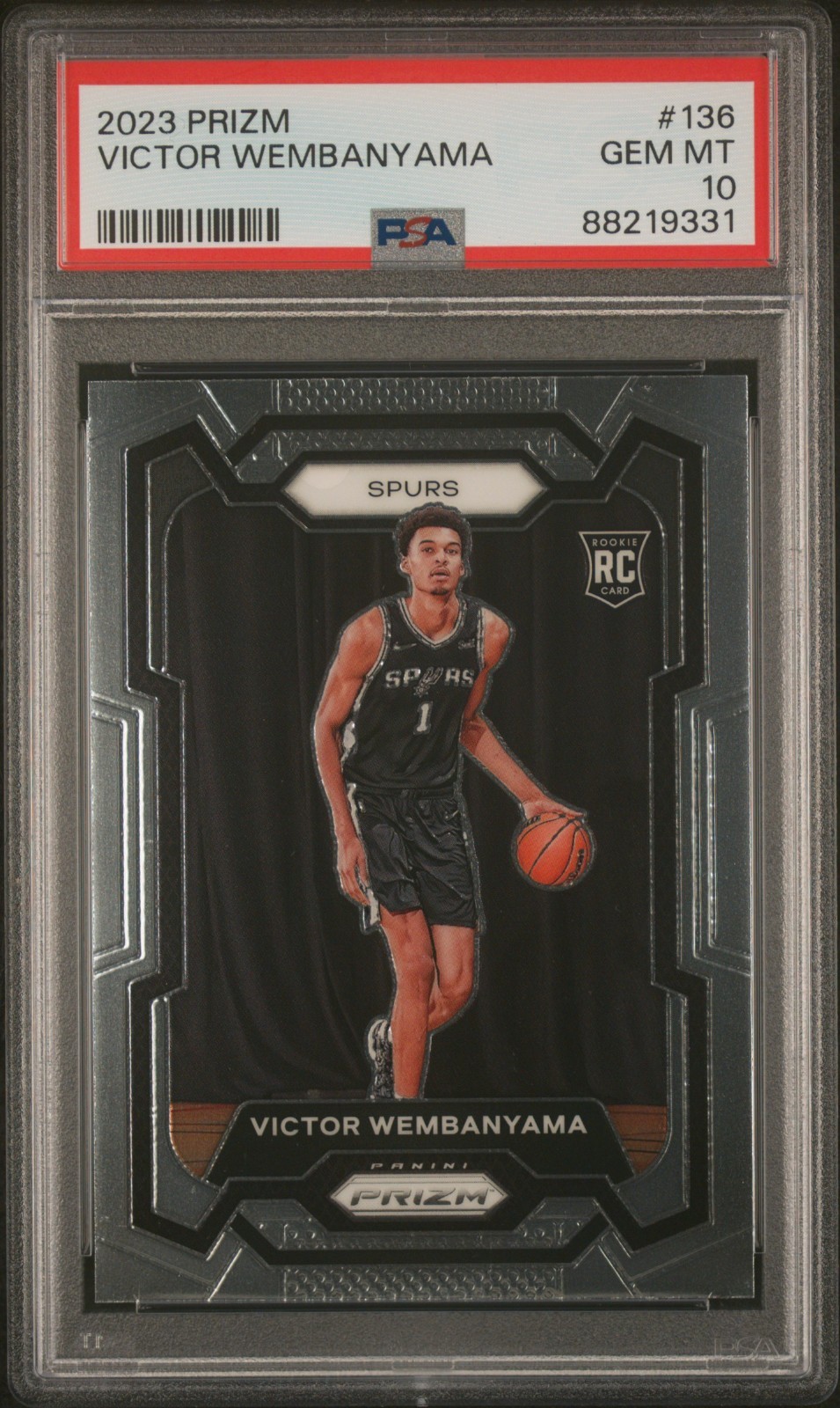 Victor Wembanyama 2023 Prizm RC #136 PSA 10 Spurs